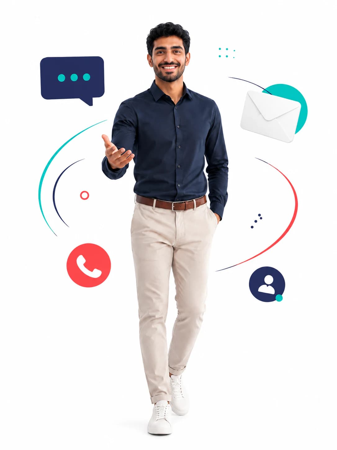 فرد من فريق Taloo جاهز للتواصل
